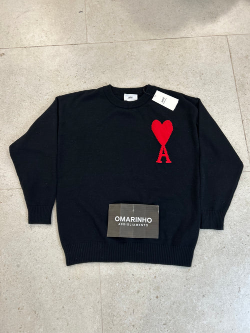 AMI PARIS – Maglione Ami De Coeur Nero